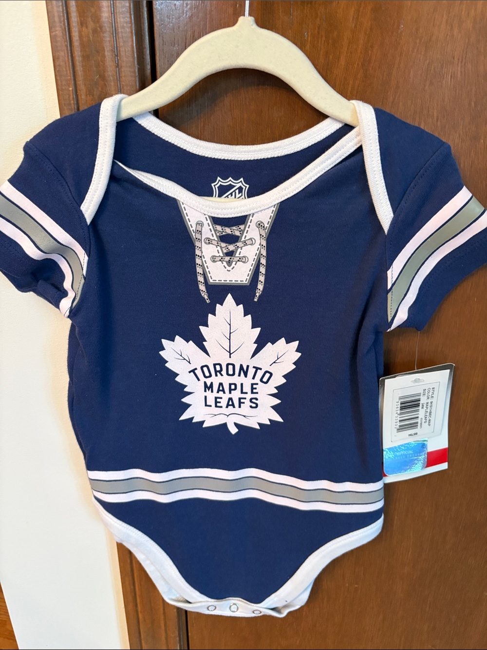 NHL Toronto Maple Leafs Navy & White Baby Bodysuit